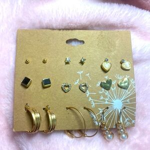 9 sets of gold earrings!